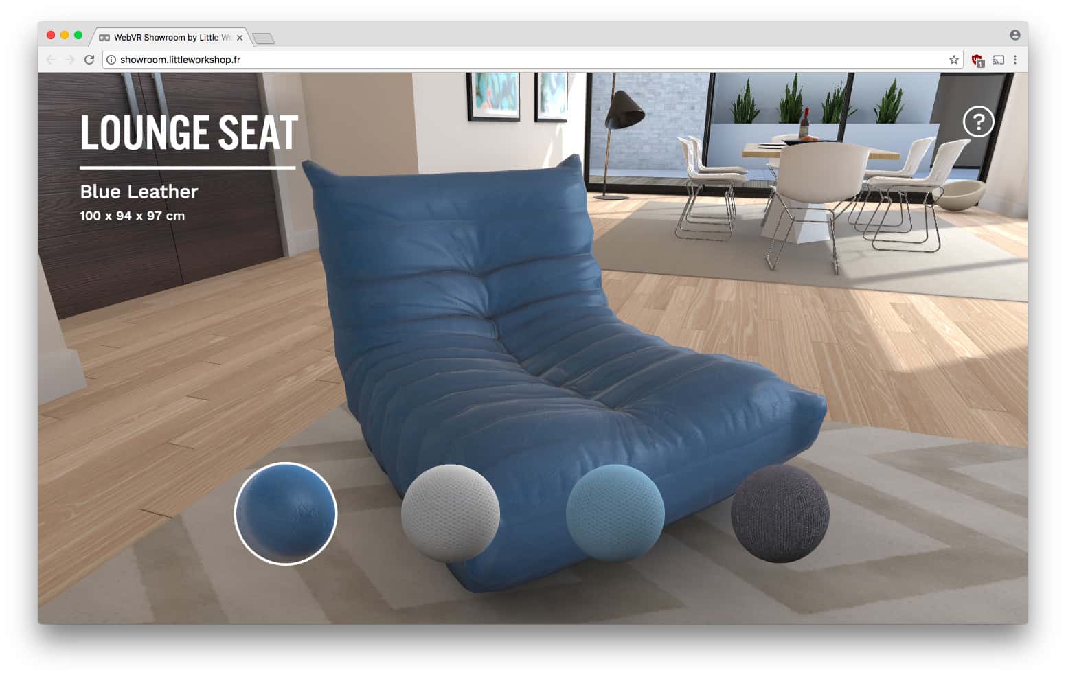 WebVR Showroom by Little Workshop